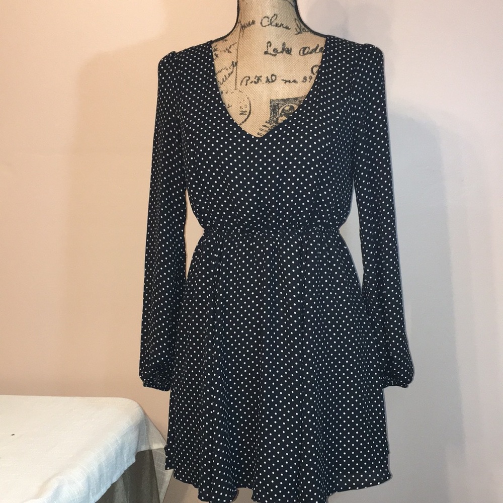 Forever 21, black&white polka dot mid casual dress